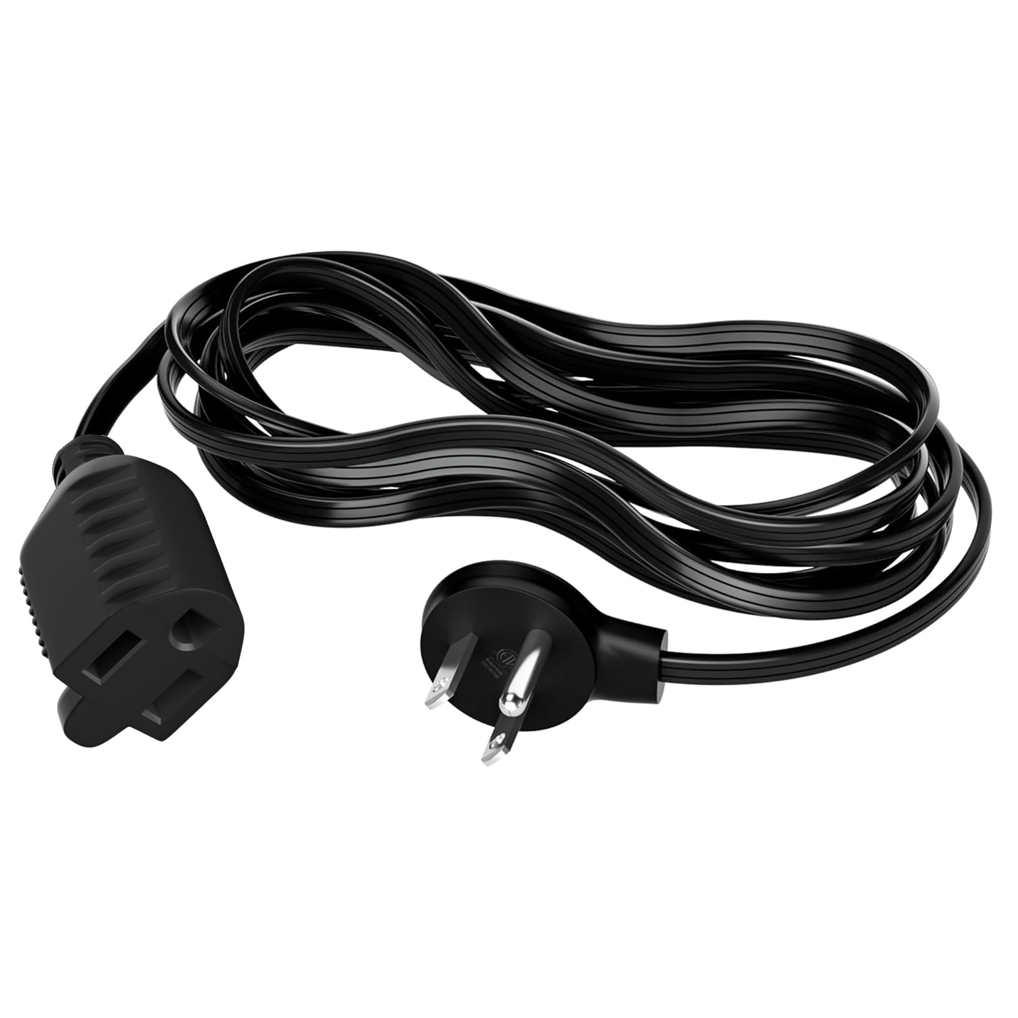 Elecan Flat Plug Extension Cord 50 Ft with Slim Space-Saving Plug